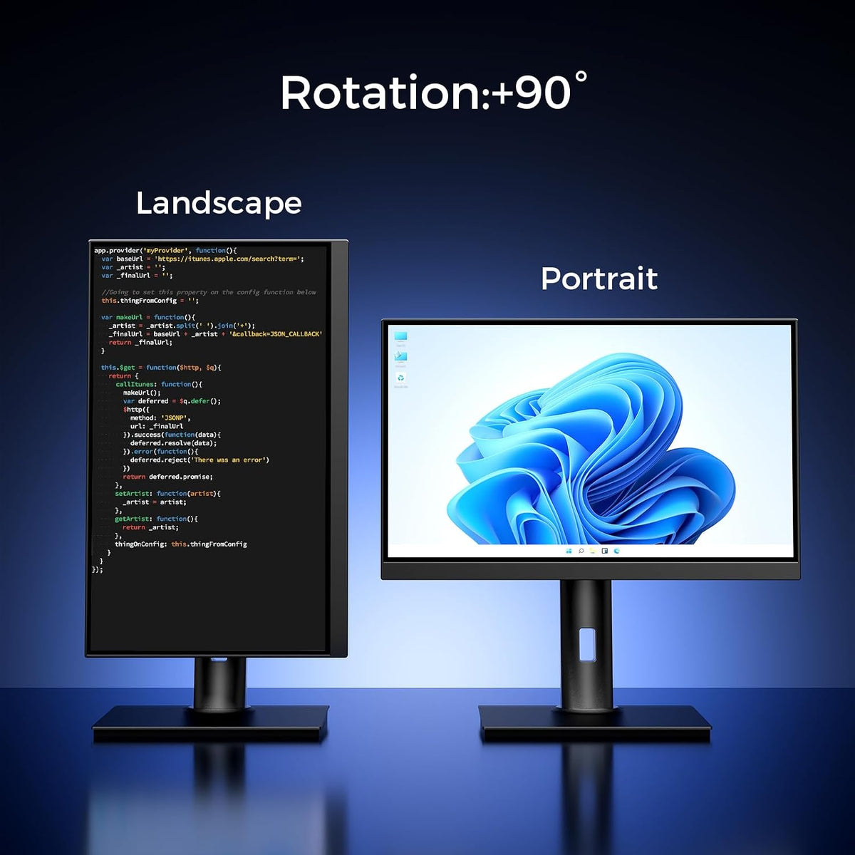 Single VESA Monitor Stand for Monitor Weight 7.7-11lb, 24-27″