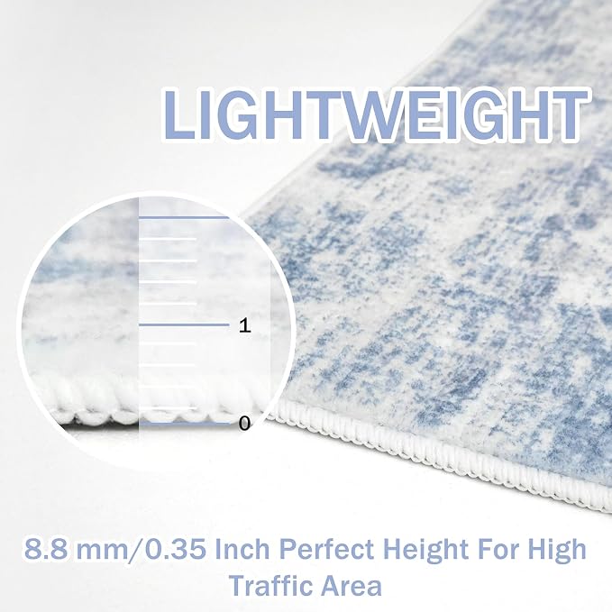 IOHOUZE Abstract Runner Rug 2x7 Ft Washable Runners