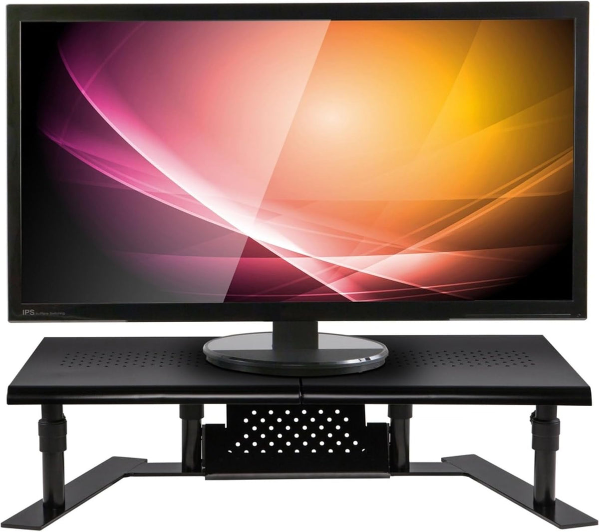Allsop Metal Art ErgoTwin Height Adjustable Dual Monitor Stand (31883), Black