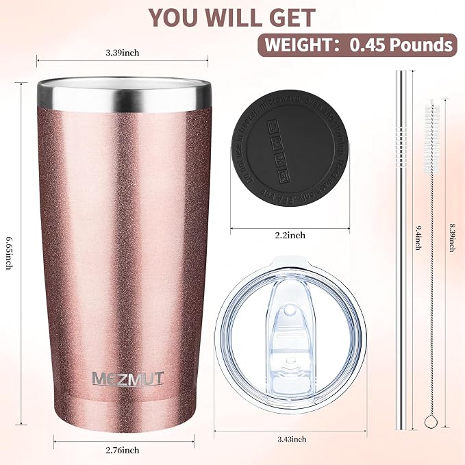 MEZMUT 20oz Insulated Tumbler Travel Coffee Mug