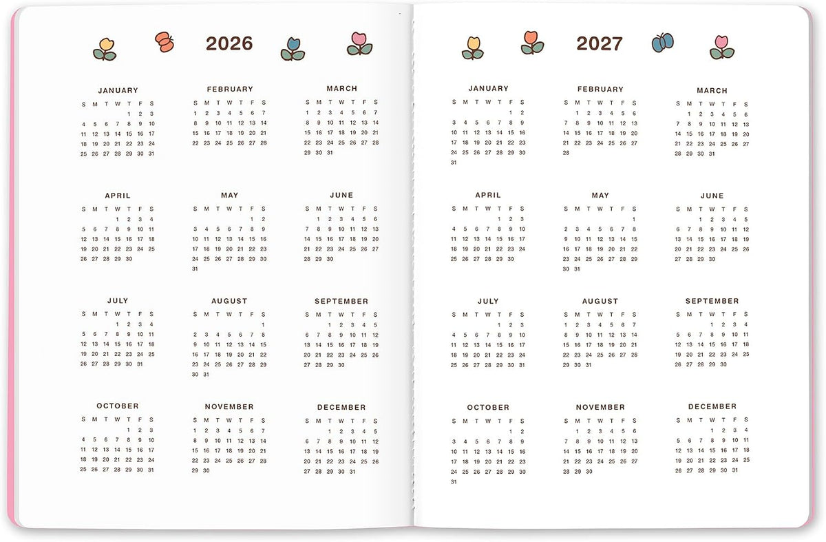2027 Just Right Monthly Planner, 7.5 x 9.75", Miffy A Year in Color