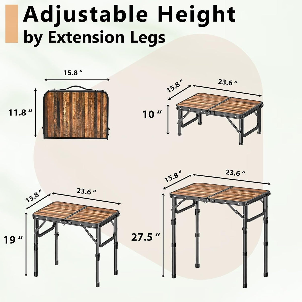 YihuiKo Folding TV Tray, Lightweight Portable Small Foldaing Table