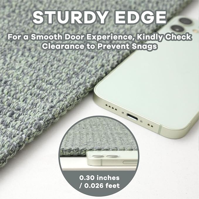 EARTHALL Washable Area Rug 2x3 Ft Non Slip Rugs