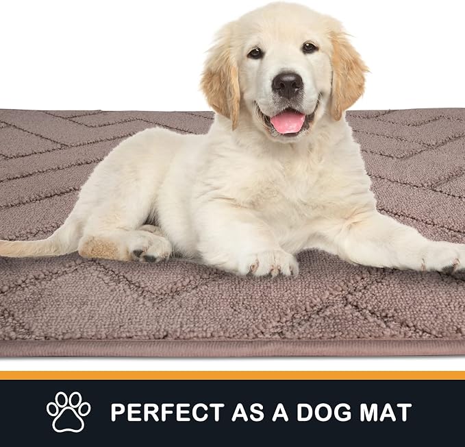 PURRUGS Dirt Trapping Door Mat 24" x 59", Non-Slip Machine Washable Entry Rug