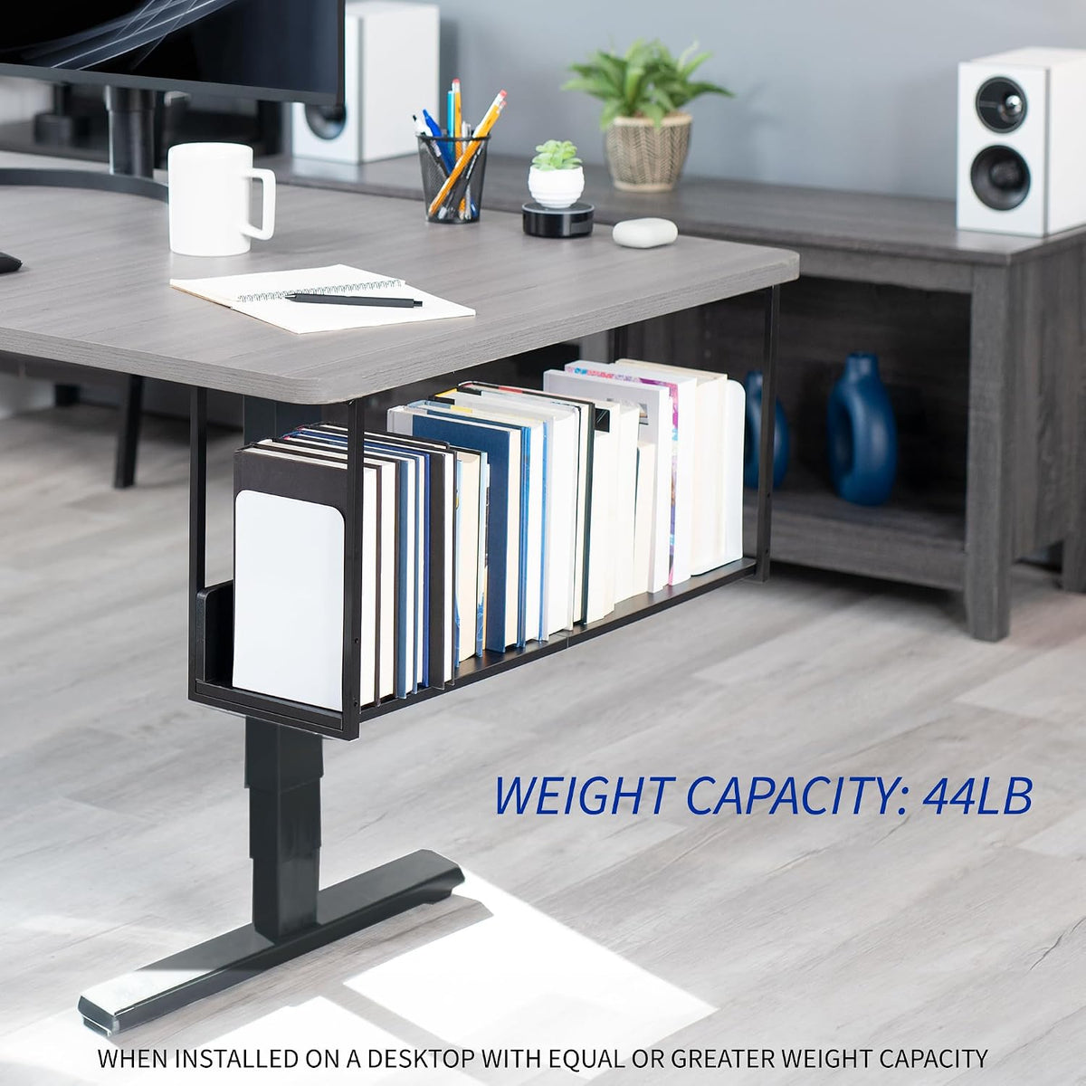 VIVO Black Under Desk 30 x 7 in Storage Shelf, DESK-SHELF30-UB