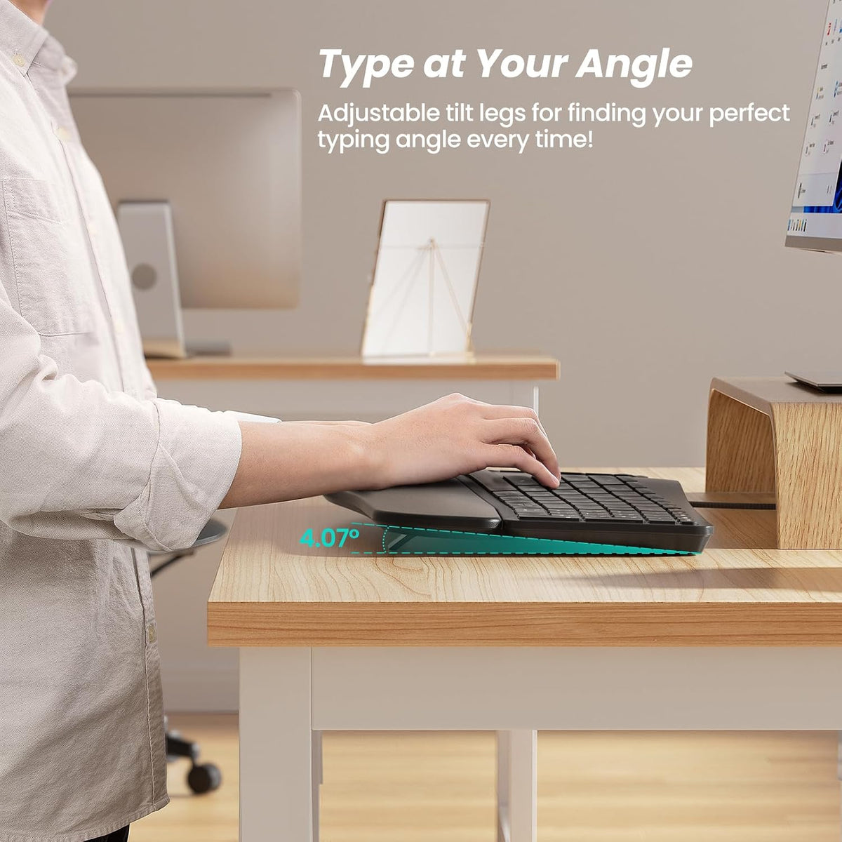 Nulea Ergonomic Split Keyboard Wired with Wrist Rest and USB-C Connection