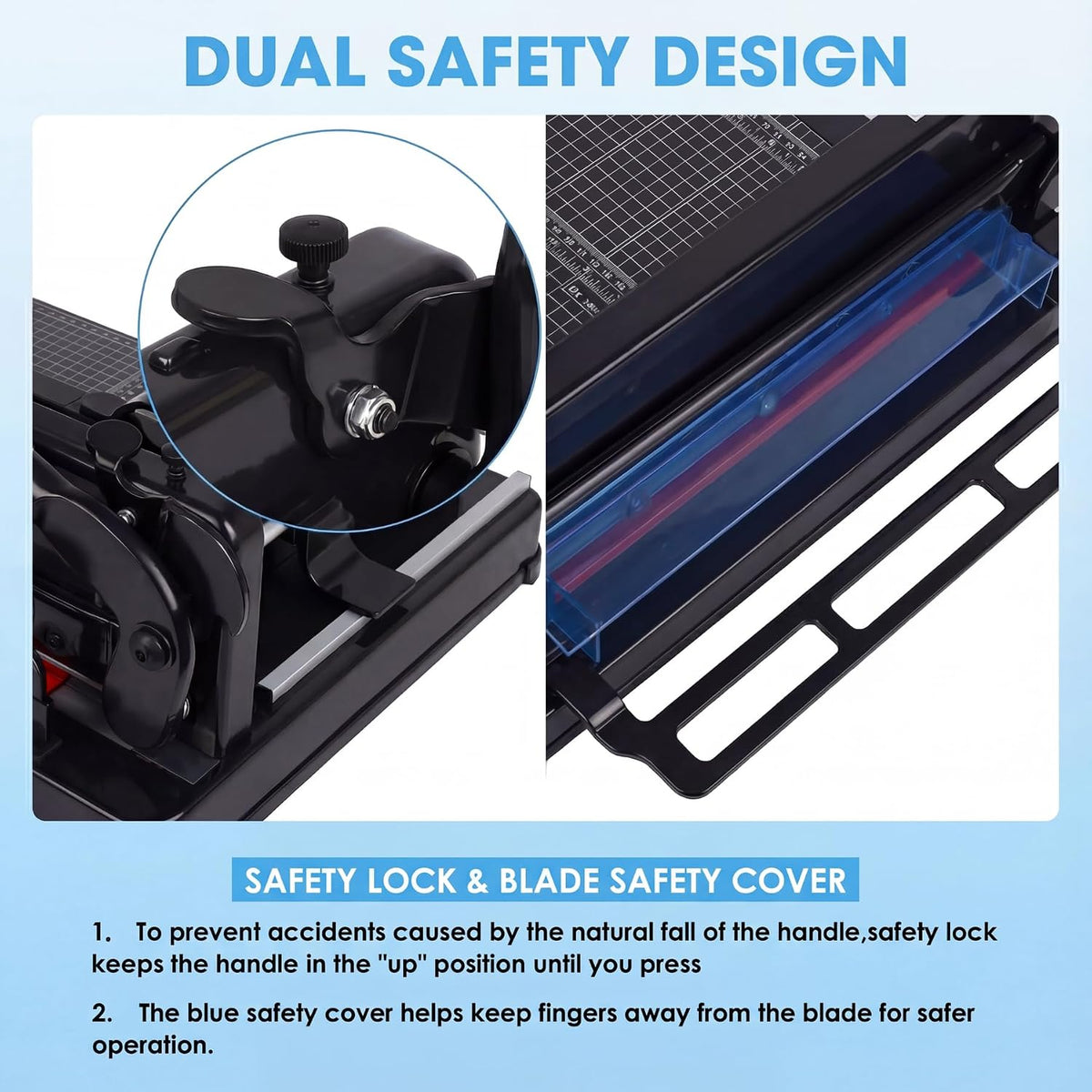 Heavy Duty Paper Cutter for A4 Paper, 12 Inch Guillotine Cutter