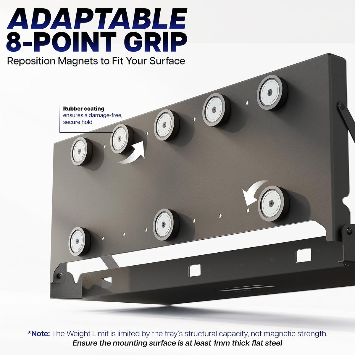 VIVO Black Flip Down Magnetic 24 in Keyboard Tray Mount, Mount-MAGKB1
