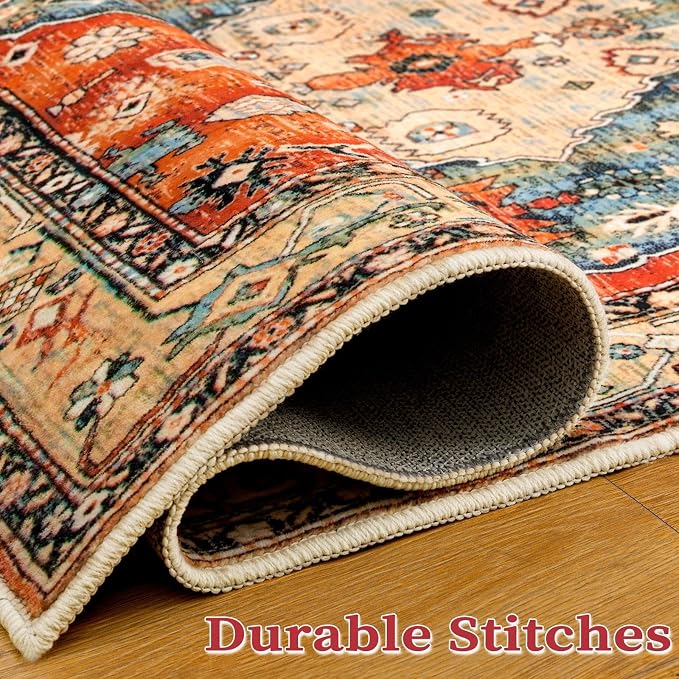 SERISSA 10x12 Area Rugs for Living Room, Large Washable Non-Slip Boho Rug