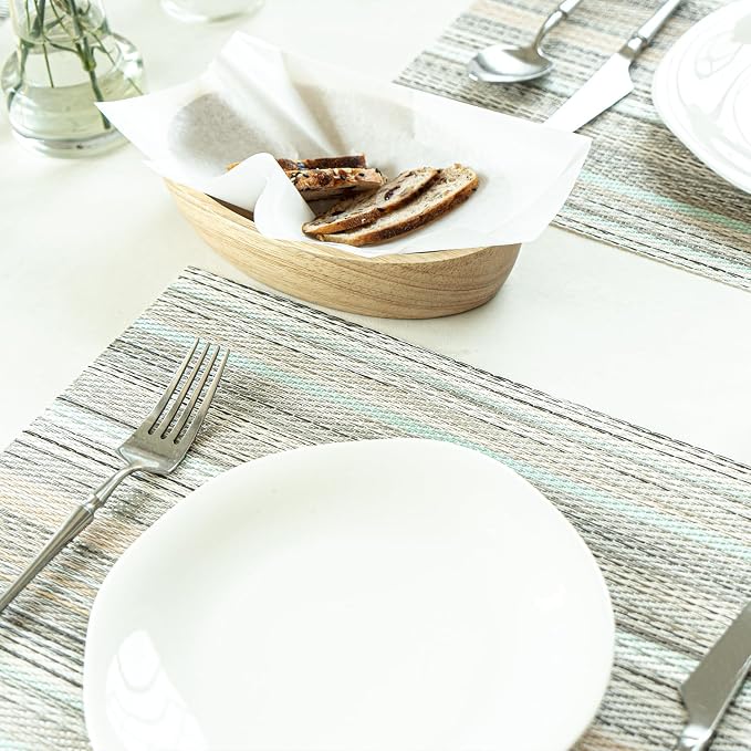 Placemats Set of 4 Vinyl/Plastic Woven Place Mats