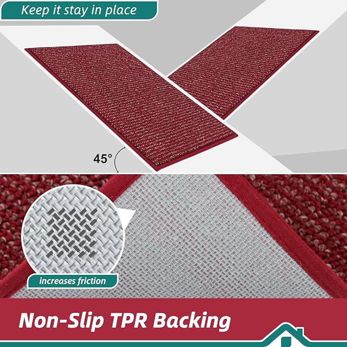 BEQHAUSE Dirt Trapper Door Mat 20" x 48", Non-Slip Washable Doormats Entrance