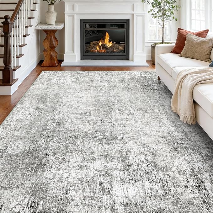 RELEANY Washable Area Rugs 10'x14 Non-Slip Modern Abstract Soft