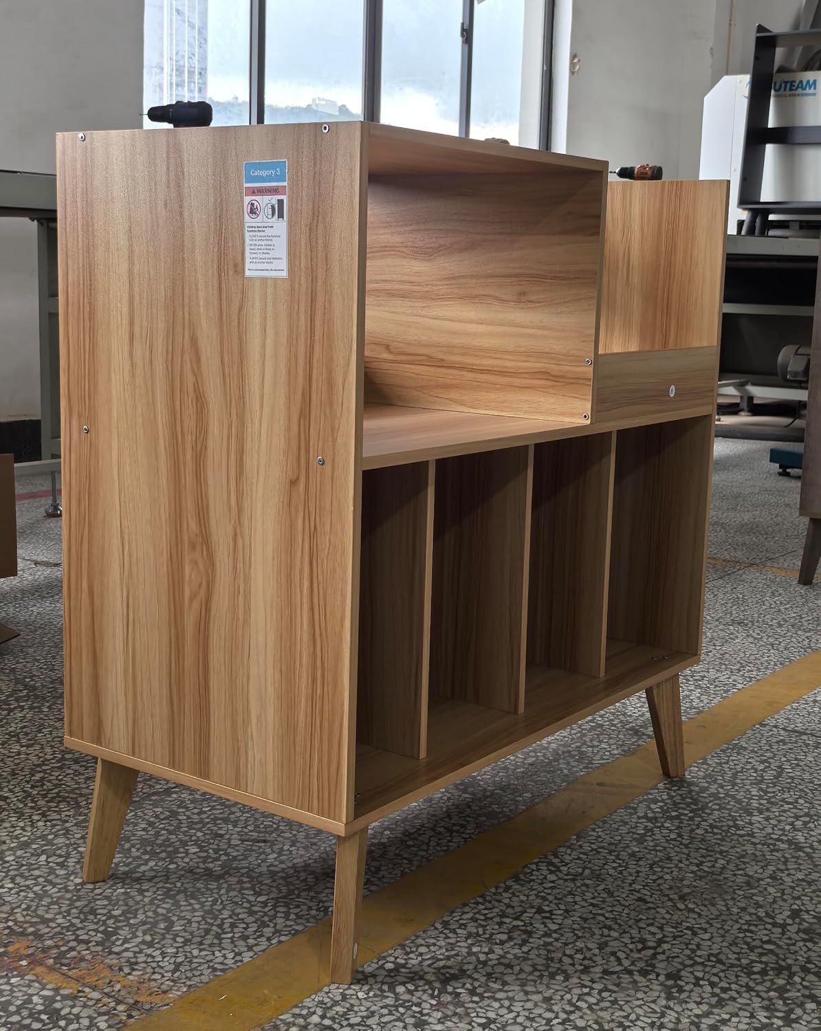 LELELINKY Large Record Player Stand Holds Up to 300 Albums