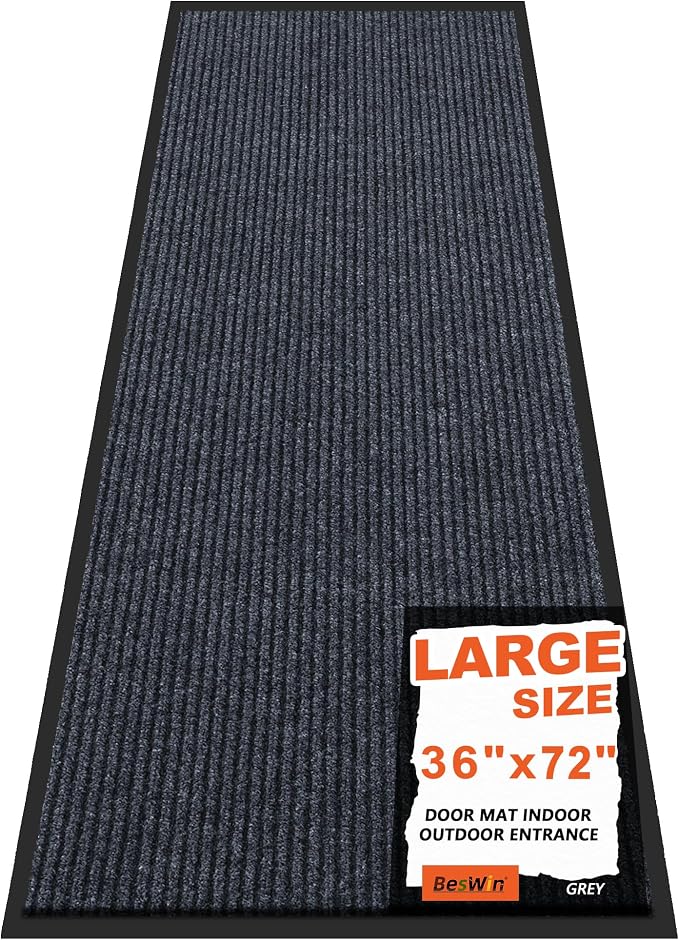 BesWin Front Door Mat, Heavy Duty Commercial Floor Mat Inside Outside Entrance