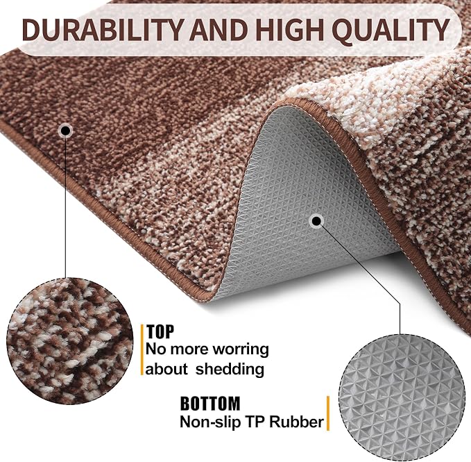 Kitinjoy Indoor Outdoor Door Mat, 70x35 Non-Slip Absorbent Dirt Trapper