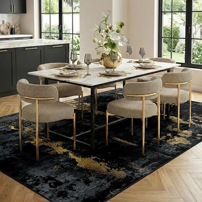 RELEANY Washable Area Rugs 8'x10' Non-Slip Modern Abstract Soft