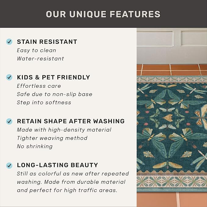 Teal 3x5 Entryway Rug