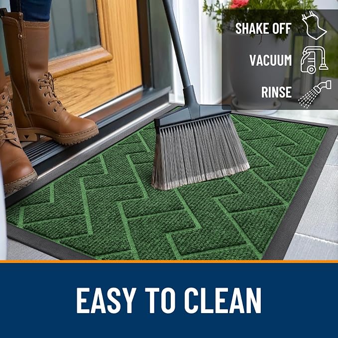 OLANLY Front Door Mat Indoor Outdoor Entrance, Waterproof All-Season,