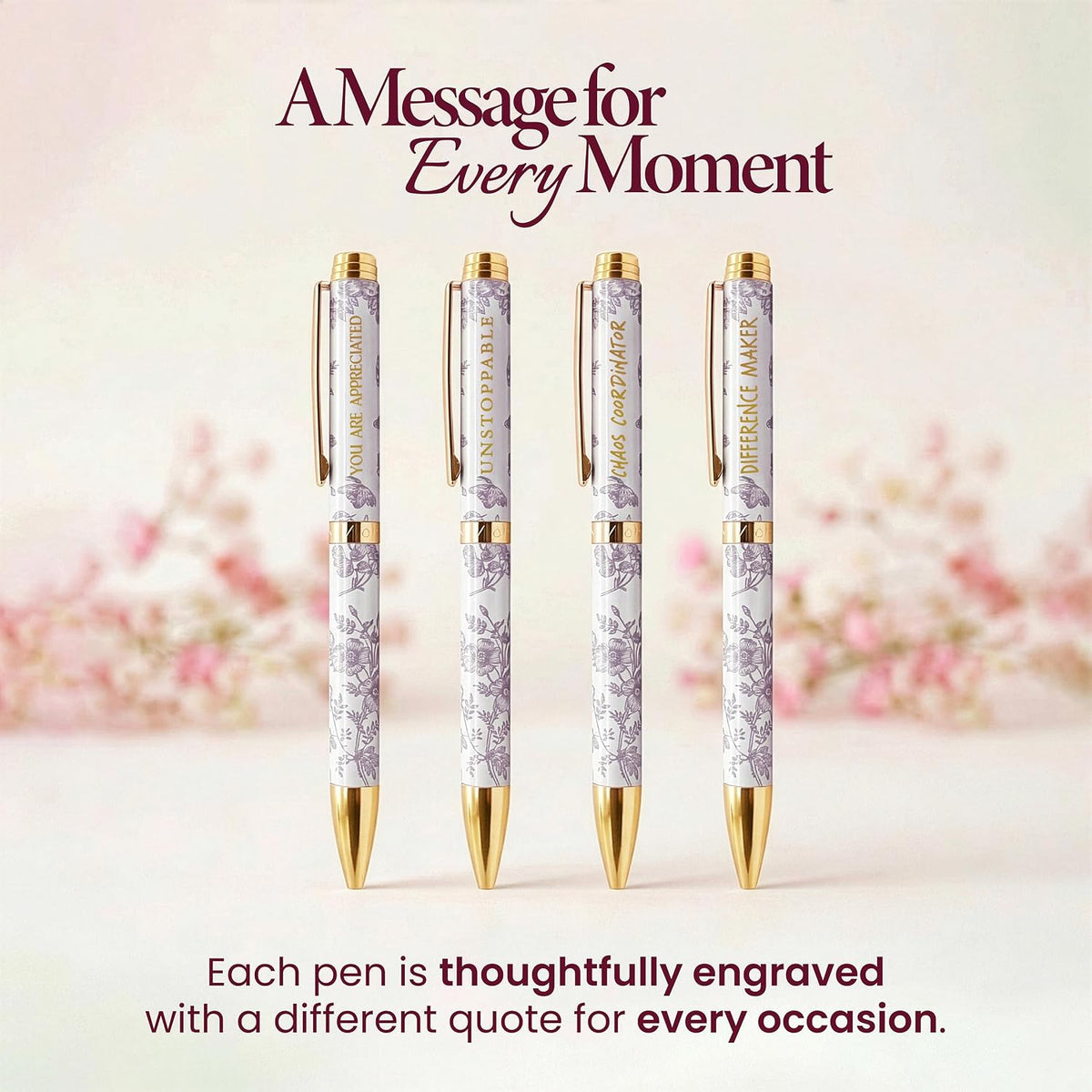 MESMOS High End Luxury Gift for Women, End of Year Teacher Gifts, German-Ink & 1mm Swiss-Tip, Fancy Pens for Women, Appreciation Gifts for Coworkers, Employees & Beautiful Unboxing Experience
