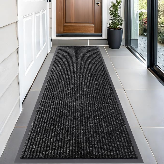 OLANLY Front Door Mat Indoor Outdoor Entrance, Waterproof Heavy Duty Doormat