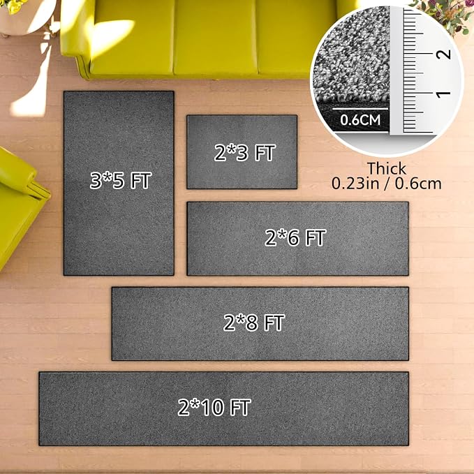 AREDO Runner Rug with Non Slip Rubber Backing, Washable Soft Floor Carpet