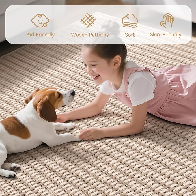 YDKGL 2x4 ft Entryway Rug Indoor Door Mat Non Slip Boho Woven Washable Area