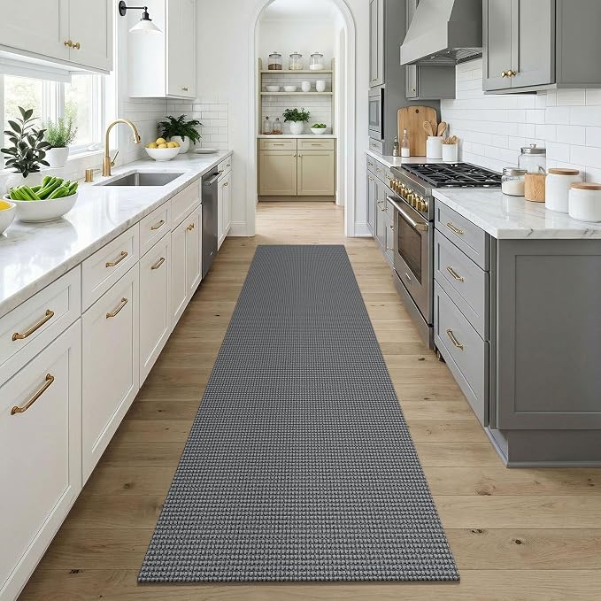 KOZYFLY Cotton Runners for Hallway 3x9, Wide Washable Runner Rug, Woven Non