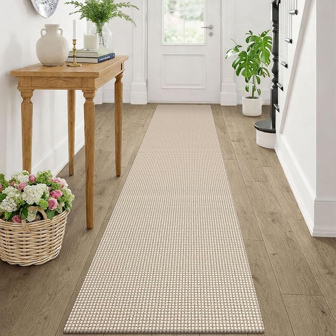 KOZYFLY Runners Rugs for Hallway 2x10, Washable Runner Rug, Woven Non Slip