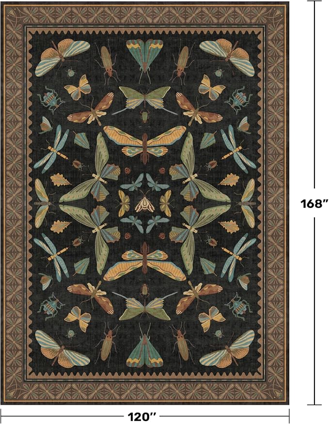 Big Black Area Rug for Living Room