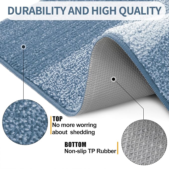 Kitinjoy Indoor Outdoor Door Mat, 71x47 Non-Slip Absorbent Dirt Trapper
