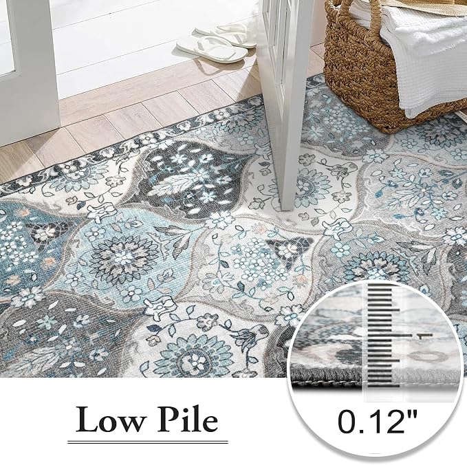 Lahome Moroccan 8x10 Area Rugs for Living Room, Washable Rugs 8x10 Ultra-Thin