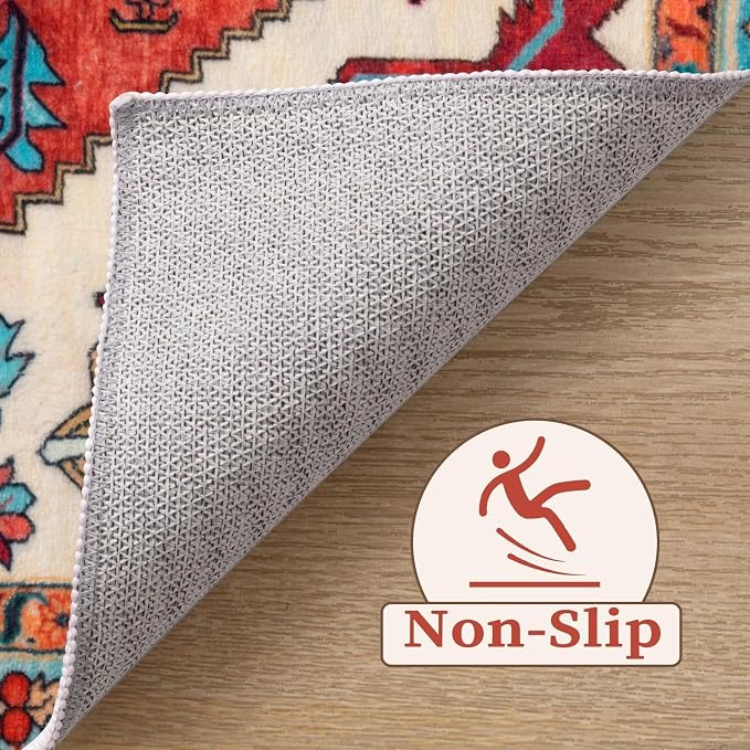 SERISSA 10x14 Area Rugs for Living Room, Large Washable Non-Slip Boho Rug