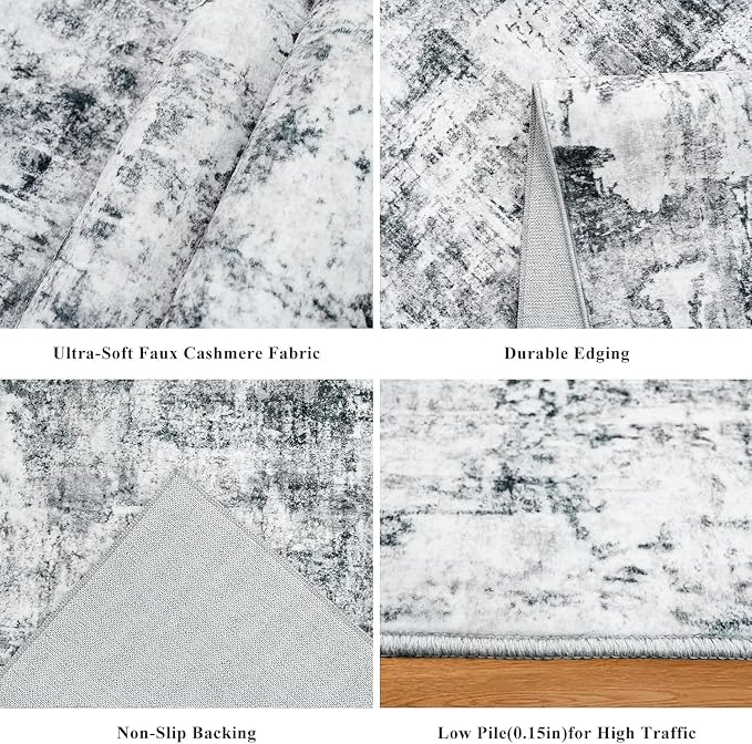 12x12ft Square Living Room Rug – Non-Slip Washable Extra Large Floor Carpet