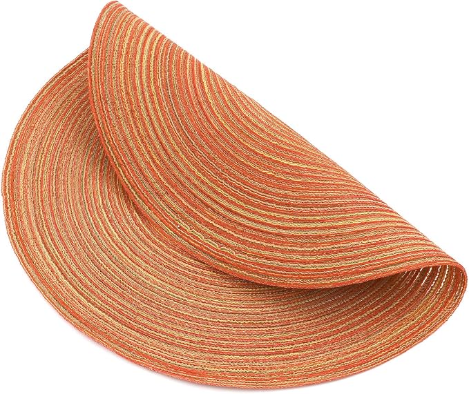 SHACOS Round Placemats Set of 4 Woven Braided Place Mats Table Placemats 15