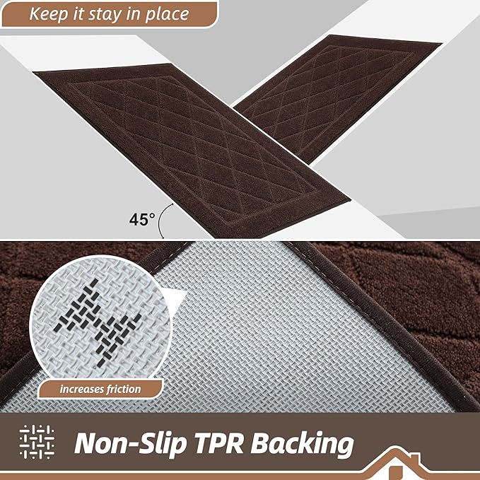 BEQHAUSE Dirt Trapper Door Mat 32" x 72", Doormat Non-Slip Entryway Rugs