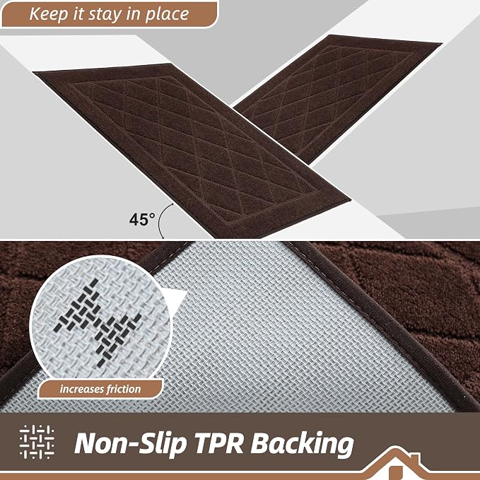BEQHAUSE Dirt Trapper Door Mat 24" x 36", Doormat Non-Slip Entryway Rugs