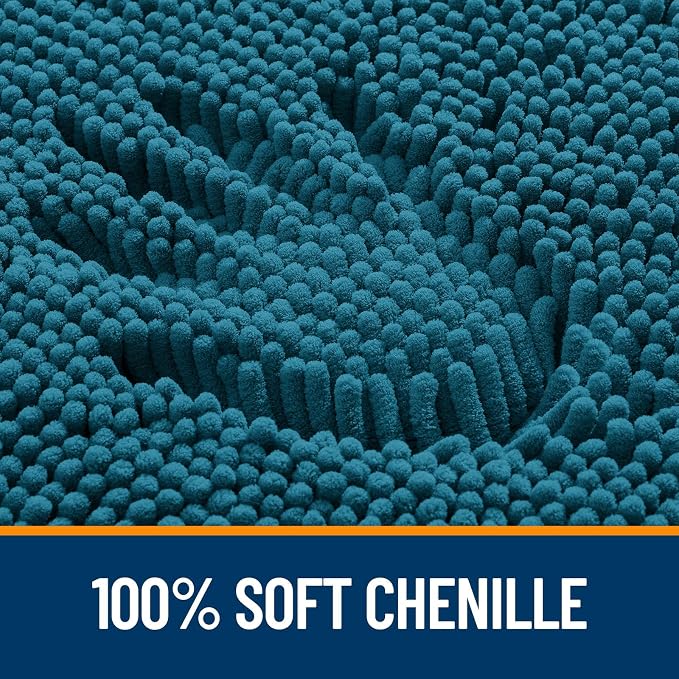 OLANLY Toilet Rugs U-Shaped 20x20, Extra Soft Absorbent Chenille Contour
