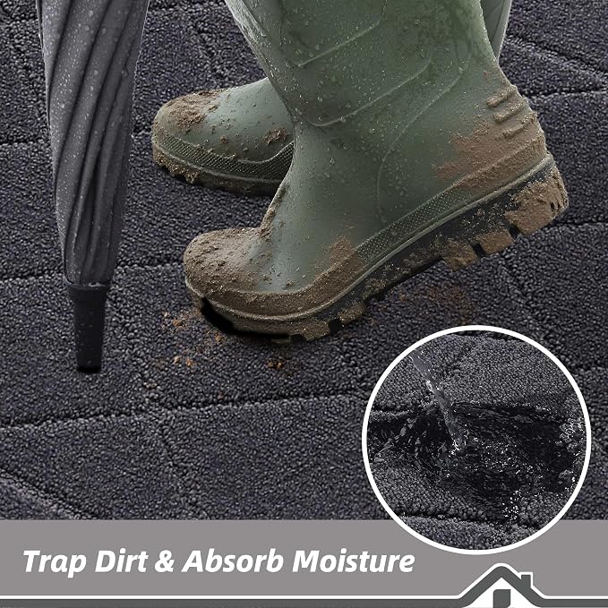 BEQHAUSE Dirt Trapper Door Mat 32" x 72", Doormat Non-Slip Entryway Rugs