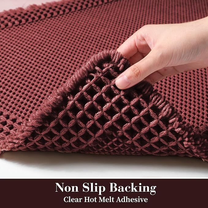 RESARE Waffle Bathroom Runner Rugs, Super Absorbent Bath Mat Non Slip Washable