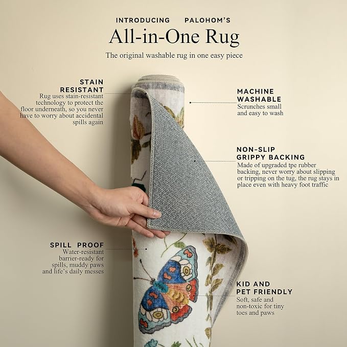6x9 Area Rugs for Living Room: Washable Bedroom Rug Vintage Rugs Indoor Stain