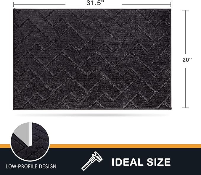 PURRUGS Dirt Trapping Door Mat 20" x 31.5", Non-Slip Machine Washable Entry Rug