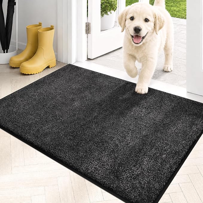 PURRUGS Dirt Trapping Door Mat 20" x 31.5", Non-Slip Machine Washable Entryway