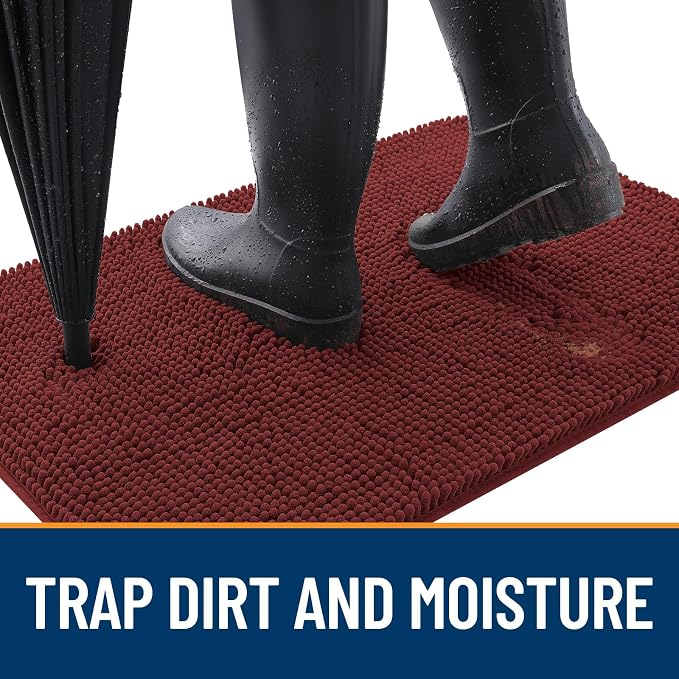 OLANLY Dog Door Mat for Muddy Paws 47x17, Absorbs Moisture and Dirt, Absorbent