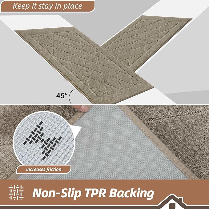 BEQHAUSE Dirt Trapper Door Mat 20" x 32", Doormat Non-Slip Entryway Rugs