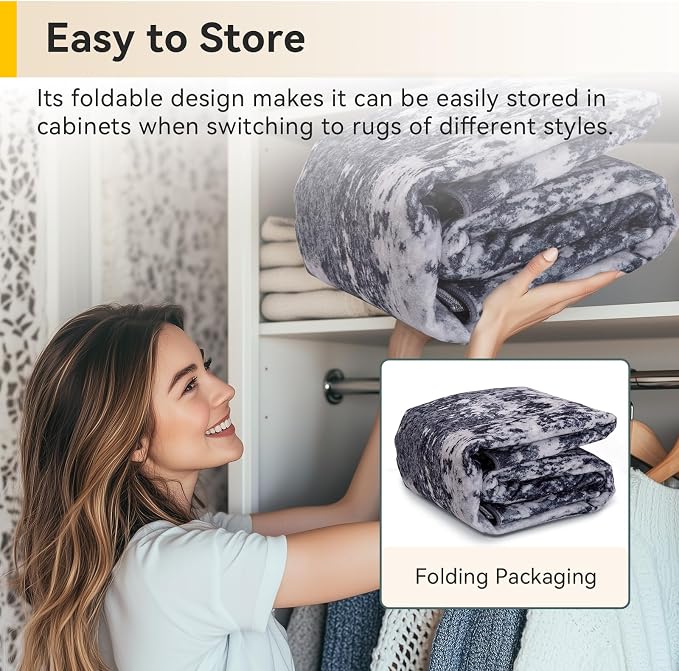 RELEANY Washable Area Rugs 3x6 Non-Slip Modern Abstract Soft