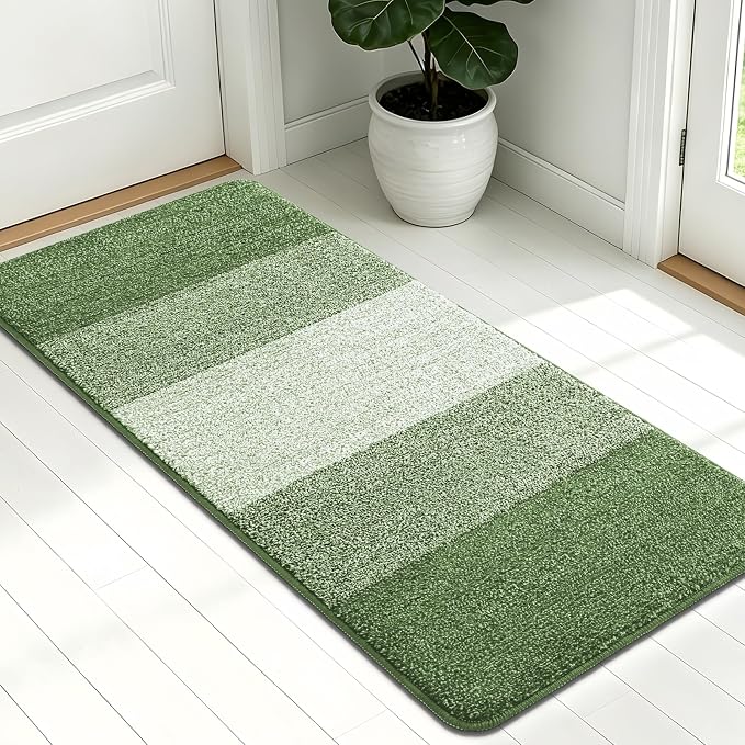 Kitinjoy Indoor Outdoor Door Mat, 54x24 Non-Slip Absorbent Dirt Trapper