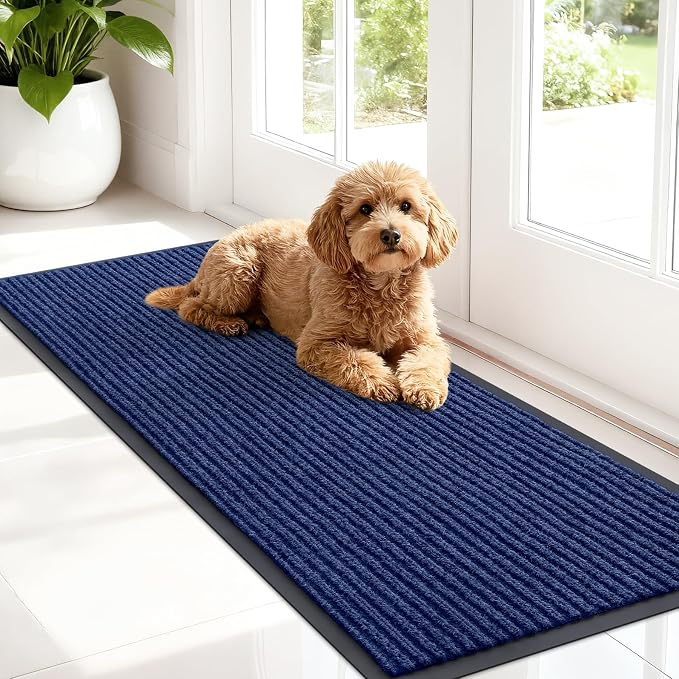 OLANLY Front Door Mat Indoor Outdoor Entrance, Waterproof Heavy Duty Doormat