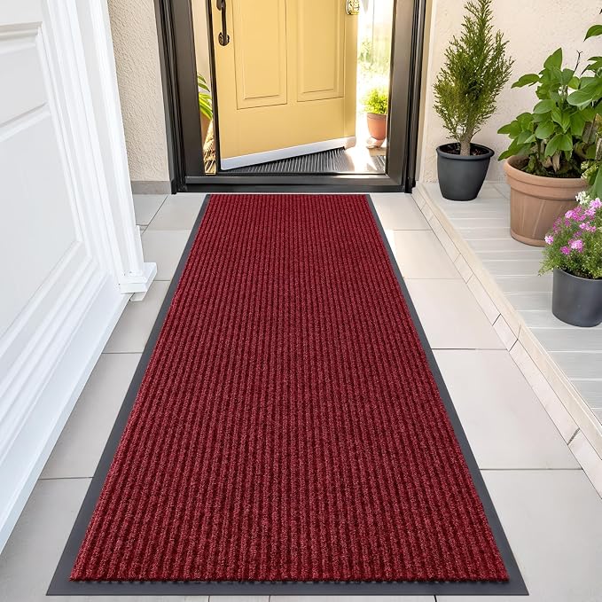 OLANLY Front Door Mat Indoor Outdoor Entrance, Waterproof Heavy Duty Doormat