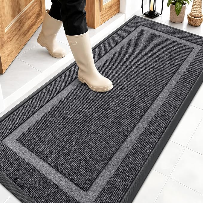 OLANLY Front Door Mat Indoor Outdoor Entrance, Waterproof All-Season,
