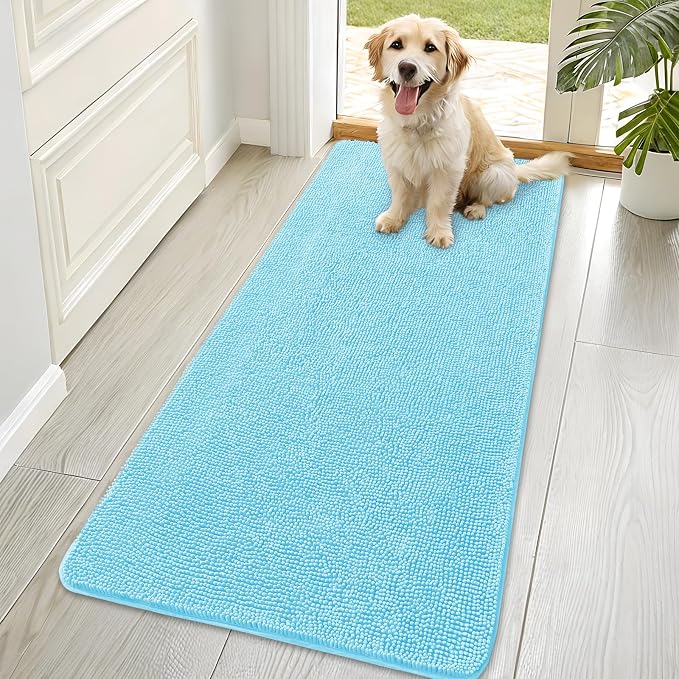 OLANLY Dog Door Mat for Muddy Paws 70x35, Absorbs Moisture and Dirt, Absorbent